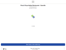 Tablet Screenshot of pinospizzaitalian.com